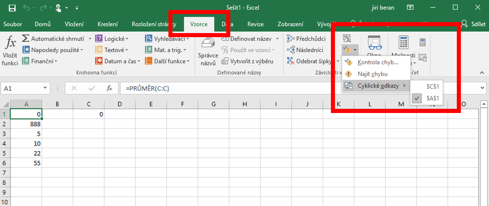Jak najít odkazy v Excelu?