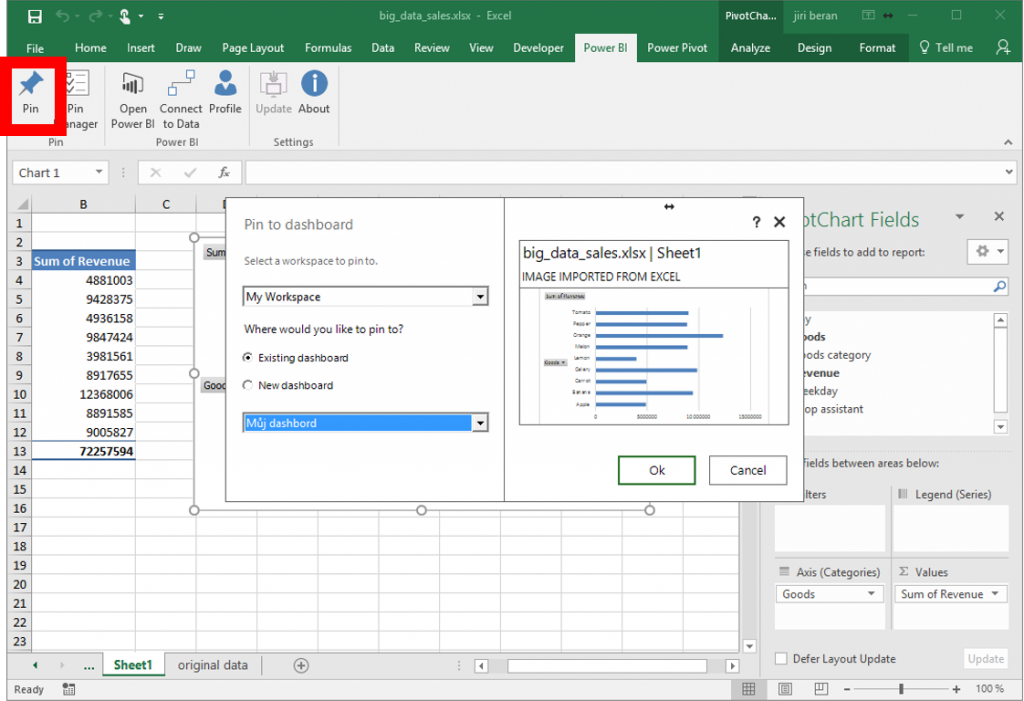 Quick publishing from Excel to Powerbi.com and analysis of Powerbi.com ...