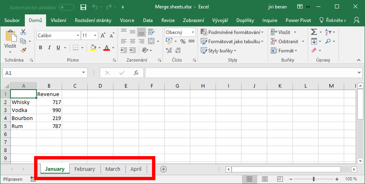 Jak spojit listy v Excelu?