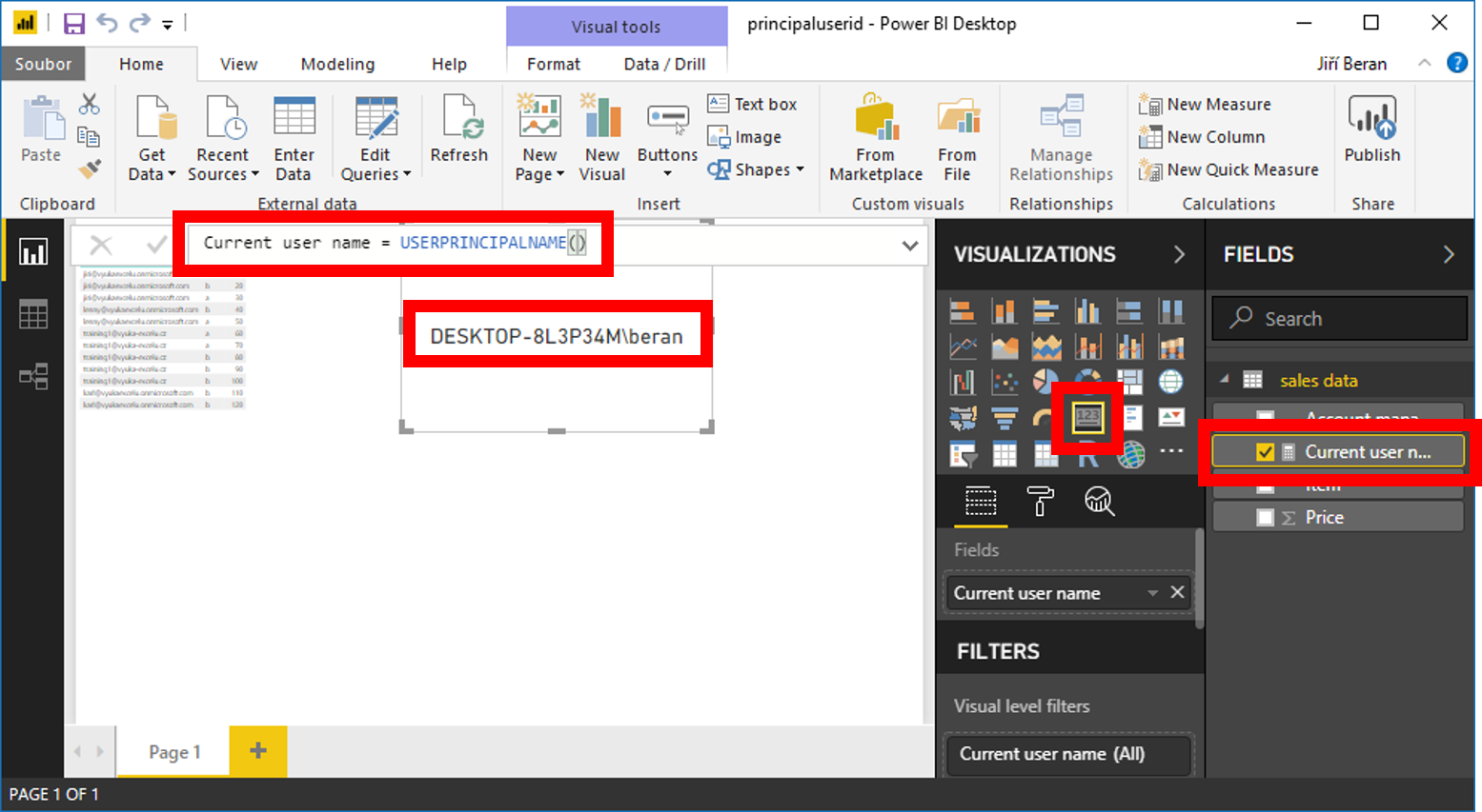 Userprincipalname Show User Name And Use It In Rls Dax Power Pivot Power Bi Exceltown Kurzy Presne Pro Vas