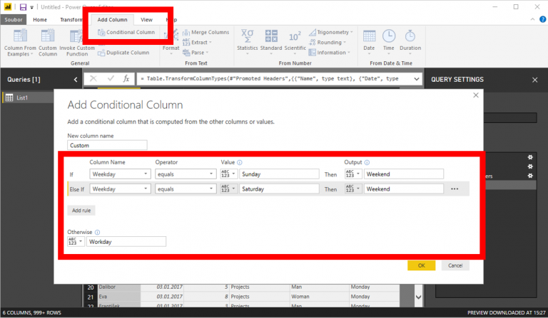 Conditional column in Power Query and in Power Pivot queries ...