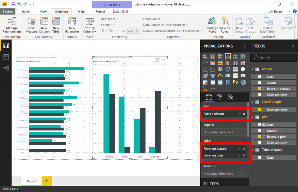 Comparison of a plan and a reality in Power BI – Trainings, consultancy ...