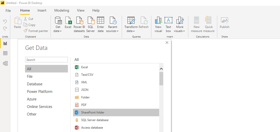 excel get data from sharepoint folder