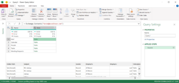 Use Power Query to get data from email folder, calendar etc. (Exchange ...
