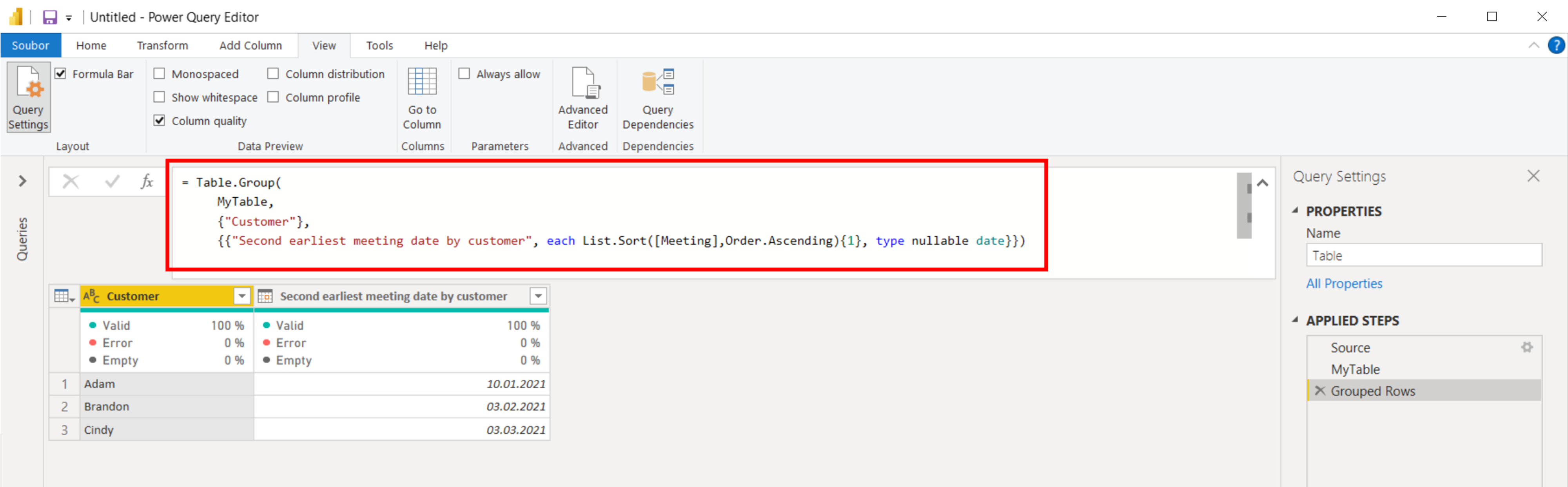 Excel Power Query Max Date