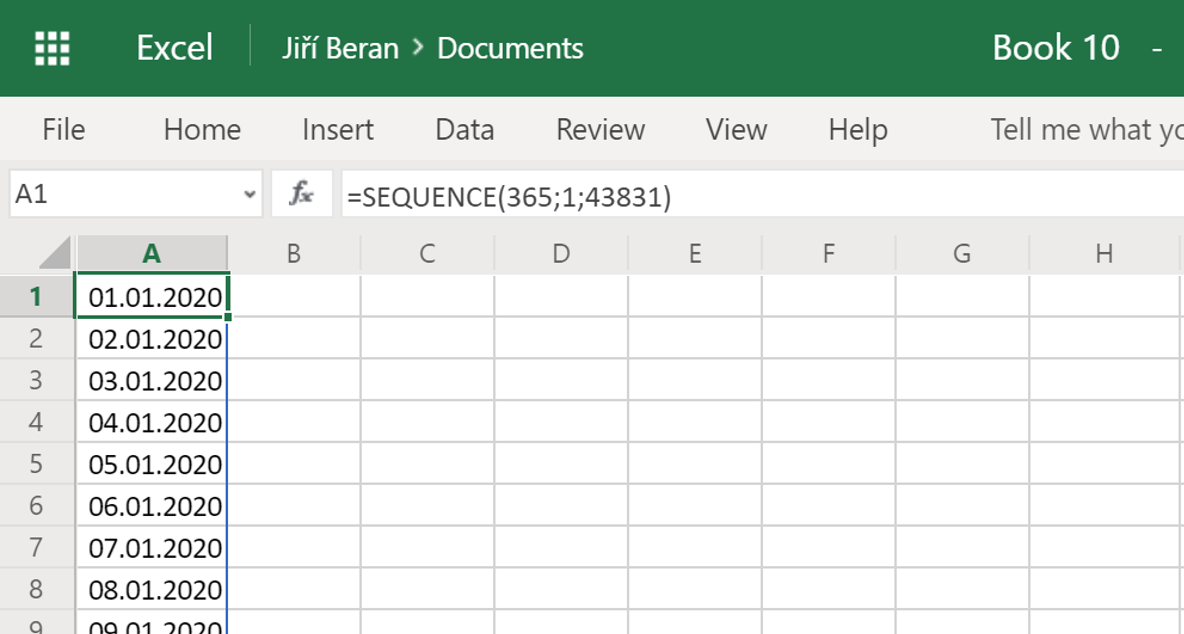 Jak v Excelu vytvořit radu čísel?
