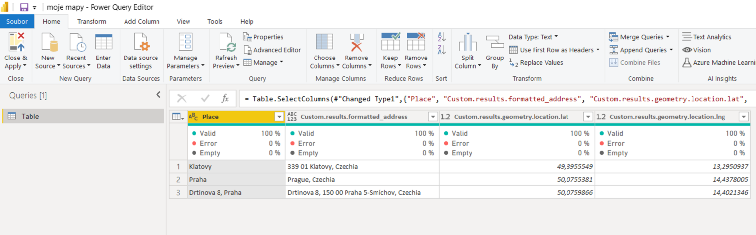 Power Query – get GPS info for places, using Google API – Trainings ...