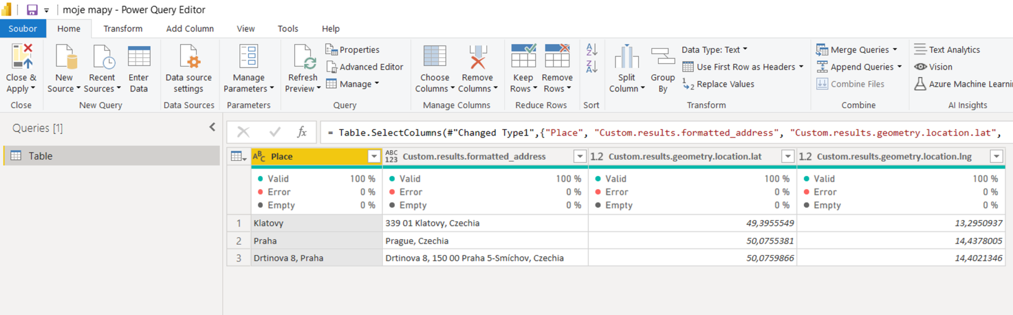 Power Query Google Power Query – get GPS info for places, using Google API – Trainings ...