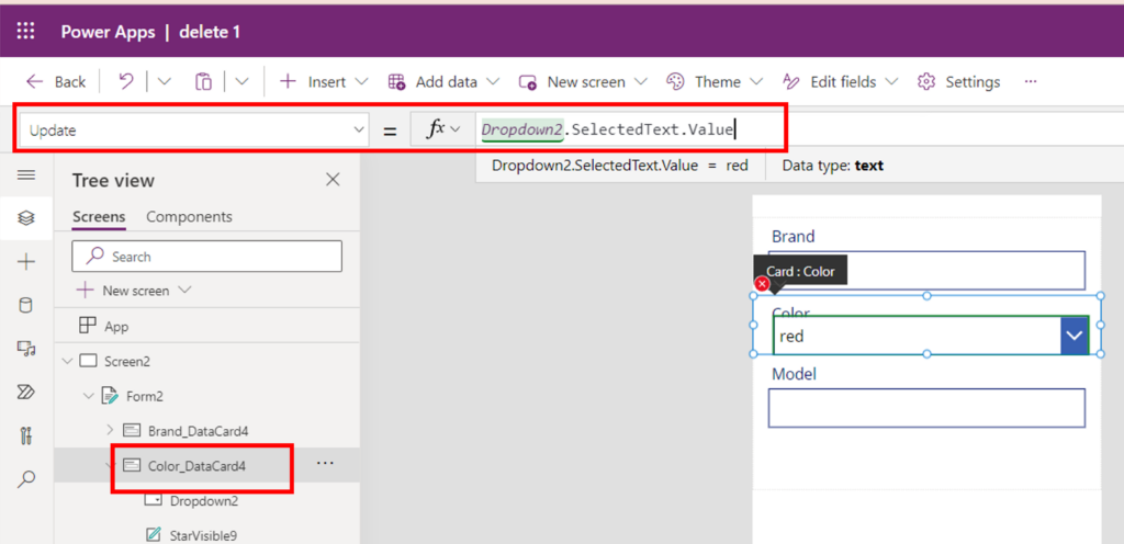 Power Apps – how to replace a text input with a dropdown, step by step ...